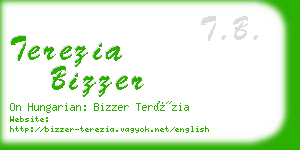 terezia bizzer business card